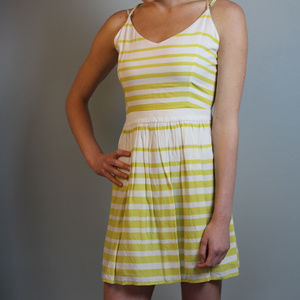 Dolce Vita White and Yellow Striped Backless dress